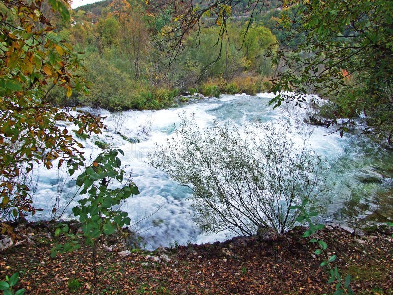 The first waterfalls on the Korana River, below the Plitvice Lakes National Park - Croatia Prvi slapovi na rijeci Korani. The upper part of the river Korana and stock photos The first waterfalls on the Korana River, below the Plitvice Lakes National Park - Croatia Prvi slapovi na rijeci Korani. The upper part of the river Korana and stock photos