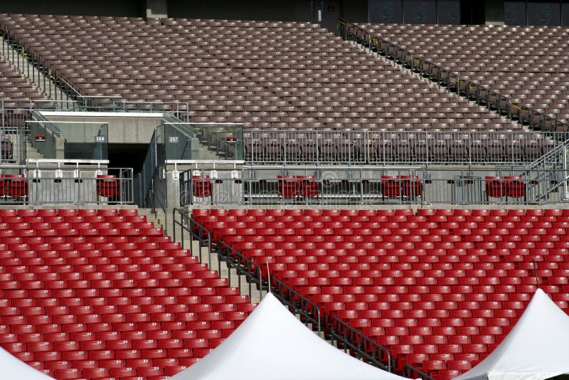 Upper seating at a sports stadium