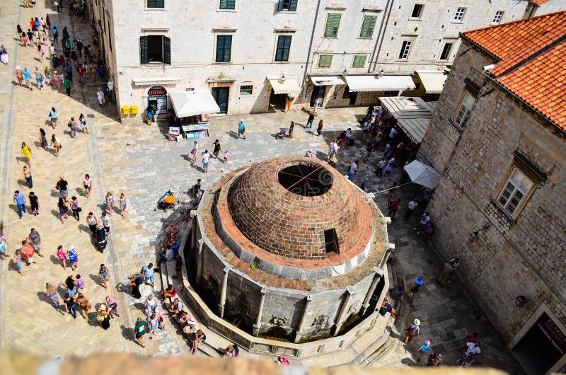 Upper View of old church in Dubrovnik Old Town stock photos Upper View of old church in Dubrovnik Old Town stock photos
