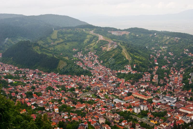 upperview города brasov старое стоковые изображения upperview города brasov старое стоковые изображения