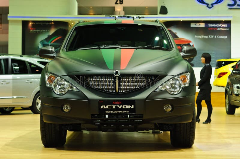 Uppgiftsactyonssangyong royaltyfri foto