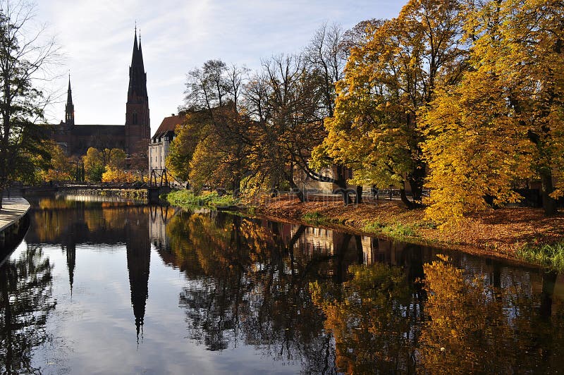 Uppsala autumn scene Sweden