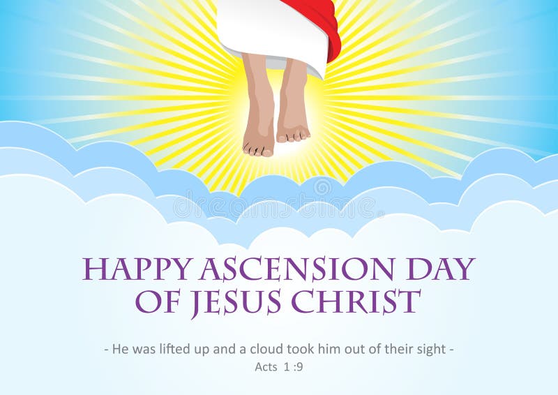 Uppstigningdag av Jesus Christ stock illustrationer Uppstigningdag av Jesus Christ stock illustrationer