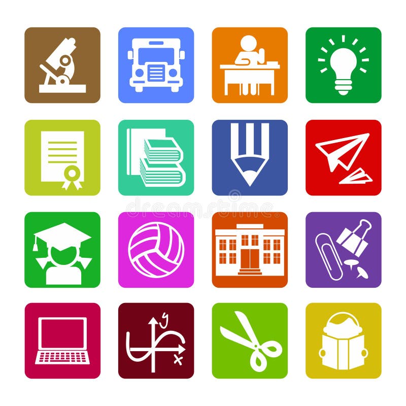 Uppsättning av moderna plana symboler för designbegrepp för rengöringsduken eller mobilen app stock illustrationer Uppsättning av moderna plana symboler för designbegrepp för rengöringsduken eller mobilen app stock illustrationer