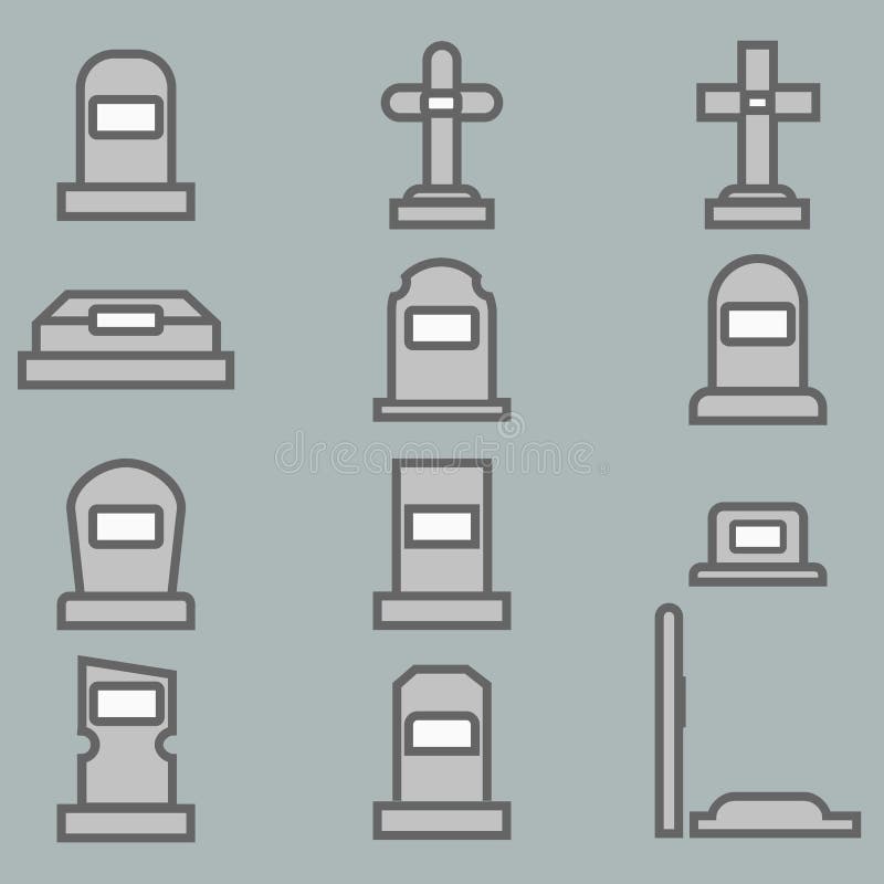 Uppsättning för 12 allvarlig vektorsymboler royaltyfri illustrationer Uppsättning för 12 allvarlig vektorsymboler royaltyfri illustrationer