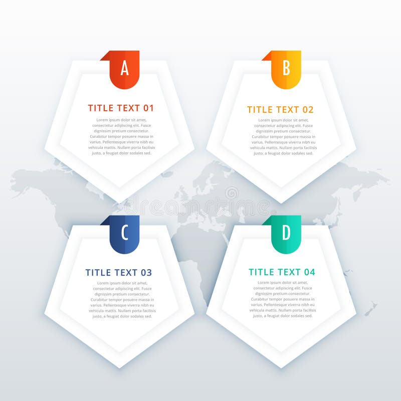 uppsättning för fyra baner för moment infographic för affärspresentation stock illustrationer uppsättning för fyra baner för moment infographic för affärspresentation stock illustrationer