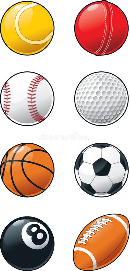 Uppsättning för sportbollsymbol