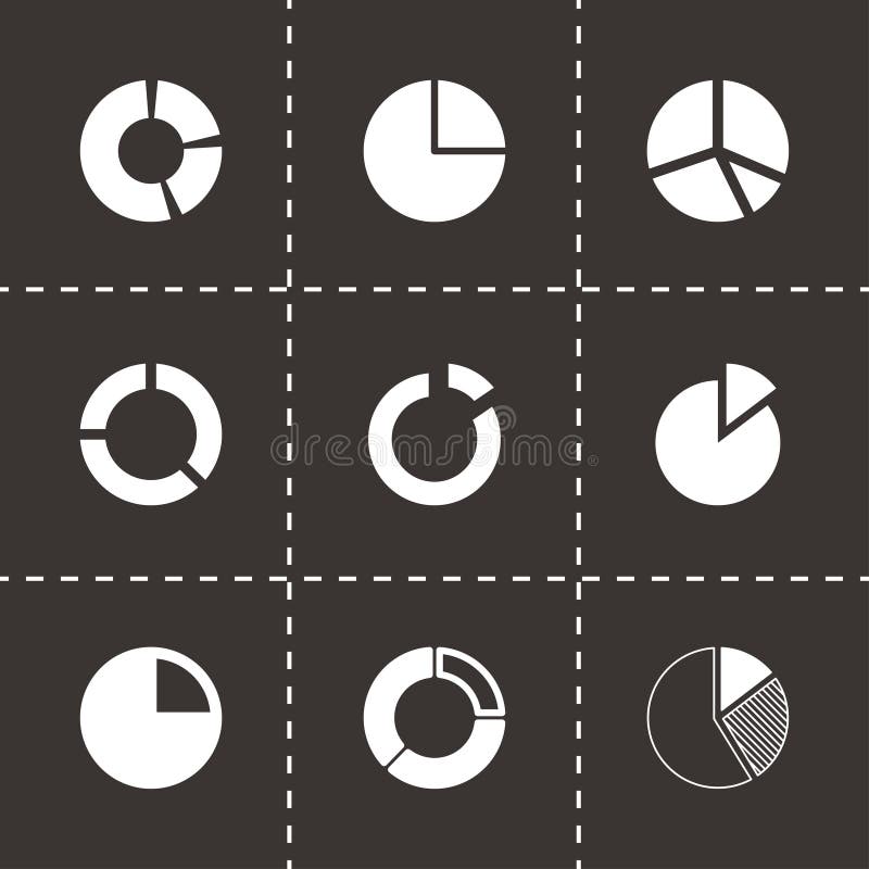 Uppsättning för symbol för vektorpajdiagram royaltyfri illustrationer