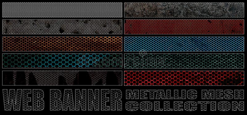 Uppsättning 8 samling för ingrepp för fullt rengöringsdukbaner metallisk vektor illustrationer Uppsättning 8 samling för ingrepp för fullt rengöringsdukbaner metallisk vektor illustrationer