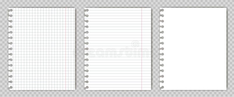 Uppsättningen av den tomma kopieringsboken täcker med sönderrivna kanter Modell eller mall av grafnotepadsidor för din text royaltyfria foton Uppsättningen av den tomma kopieringsboken täcker med sönderrivna kanter Modell eller mall av grafnotepadsidor för din text royaltyfria foton