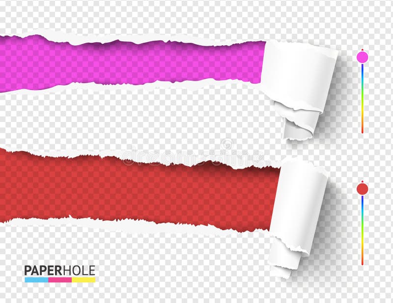 Uppsättningen av tomma begrepp för baner för vektorrevakant med revapapper krullade stycken som isolerades för scrapbooking eller vektor illustrationer Uppsättningen av tomma begrepp för baner för vektorrevakant med revapapper krullade stycken som isolerades för scrapbooking eller vektor illustrationer