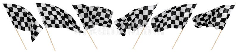 Uppsättningsamling av att vinka för pinnemotorsport för svart vit rutig flagga den träsporten och att springa begrepp isolerad ba royaltyfri bild Uppsättningsamling av att vinka för pinnemotorsport för svart vit rutig flagga den träsporten och att springa begrepp isolerad ba royaltyfri bild