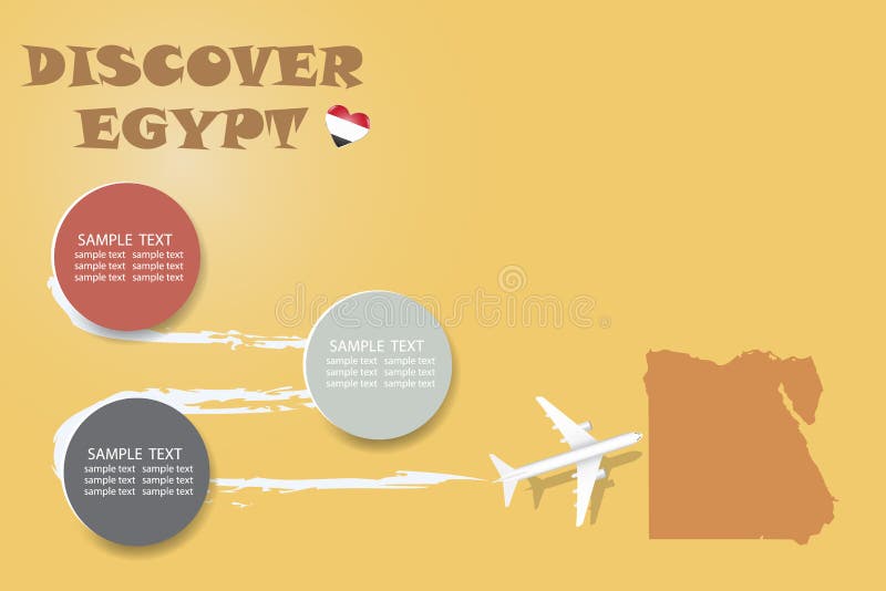 Upptäck Egypten den tomma mallvektorn royaltyfri illustrationer Upptäck Egypten den tomma mallvektorn royaltyfri illustrationer