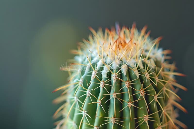 Upptäck hur bra en Close Cactus utforskar den intricate-informationen om textur och färg i en Desert royaltyfri illustrationer