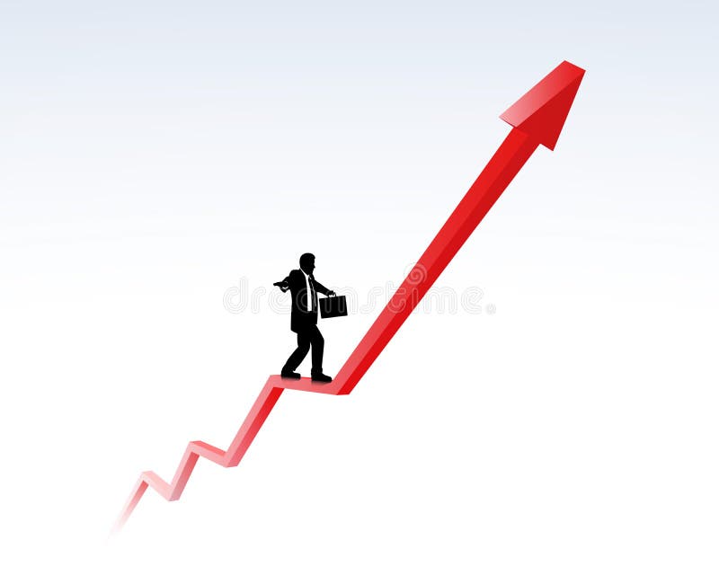 Illustration of upward trend, success and career. Illustration of upward trend, success and career