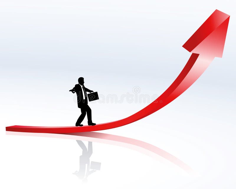 Illustration of upward trend, success and career. Illustration of upward trend, success and career