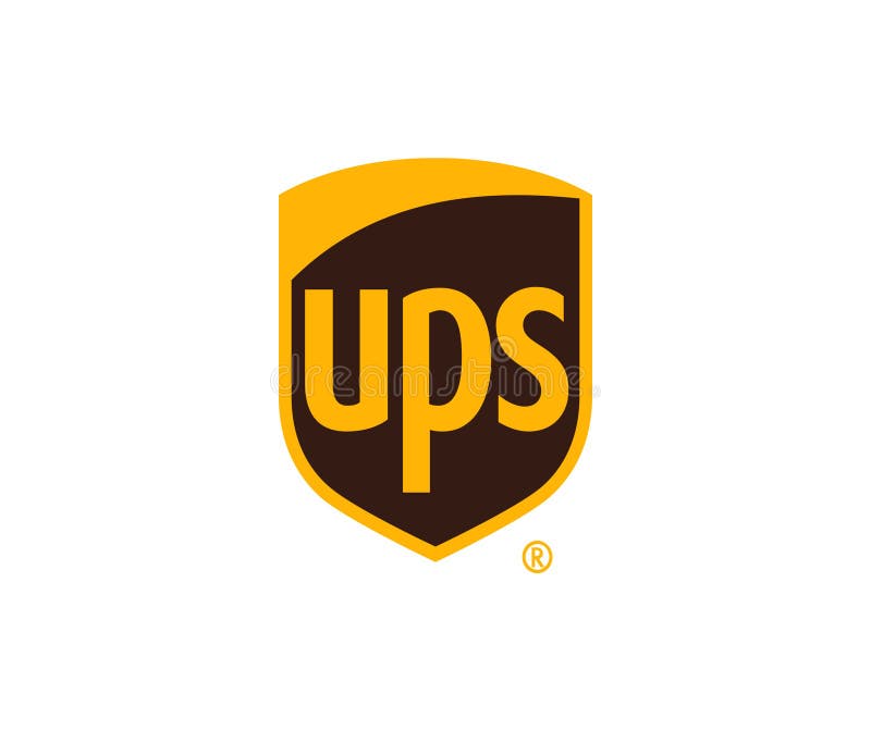 UPS logo editorial illustrative on white background