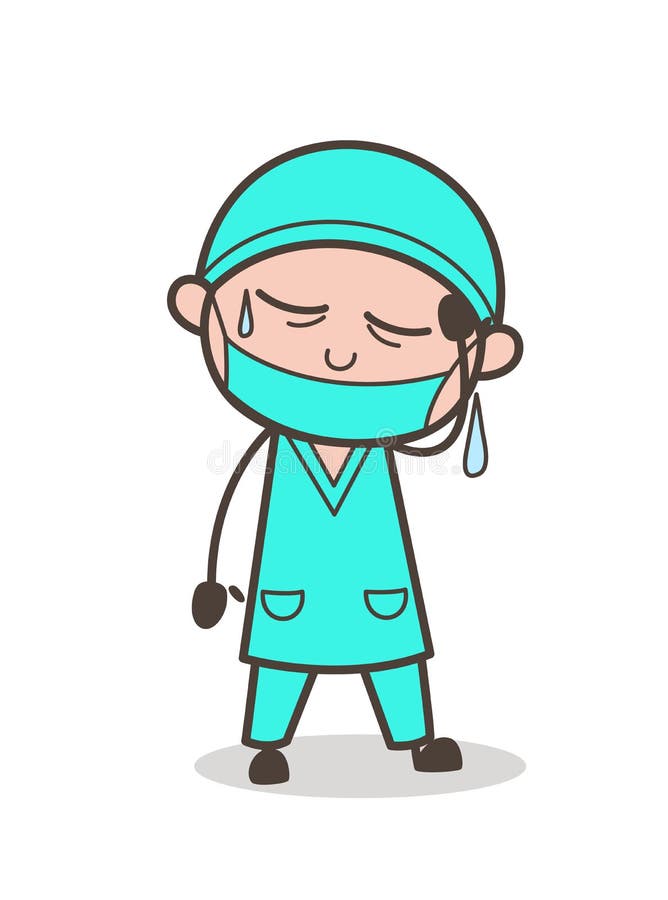 Upset Cartoon Surgeon Face Vector Illustration Stock Illustration Illustration Of Clinic