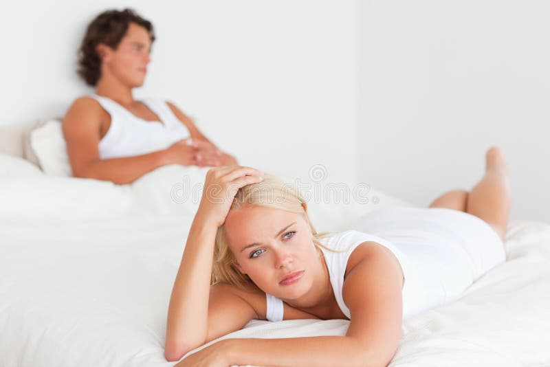 Upset cute couple stock images Upset cute couple stock images