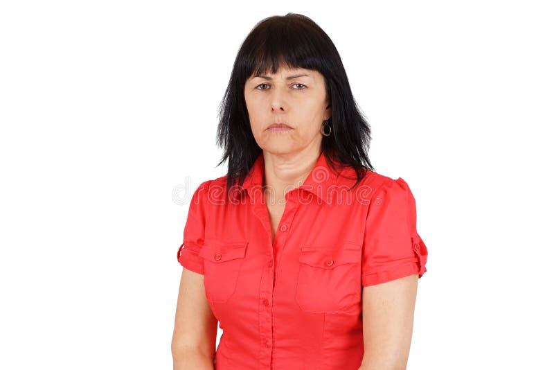 Middle age woman looking upset or angry. Woman doubtful looking stock images, royalty-free photos and pictures
