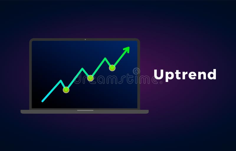 Uptrend Chart Vector Thin Line Stroke Icon. Uptrend Chart Outline