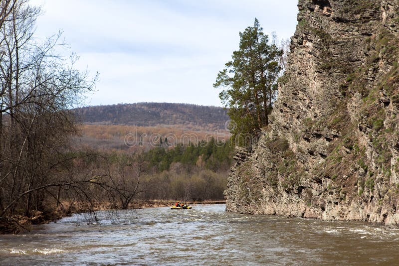 Ural nature on the river Inzer, Russia