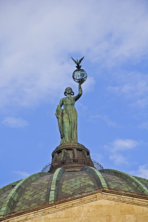 The Muse of Astronomy Urania on the Dome of the in the City