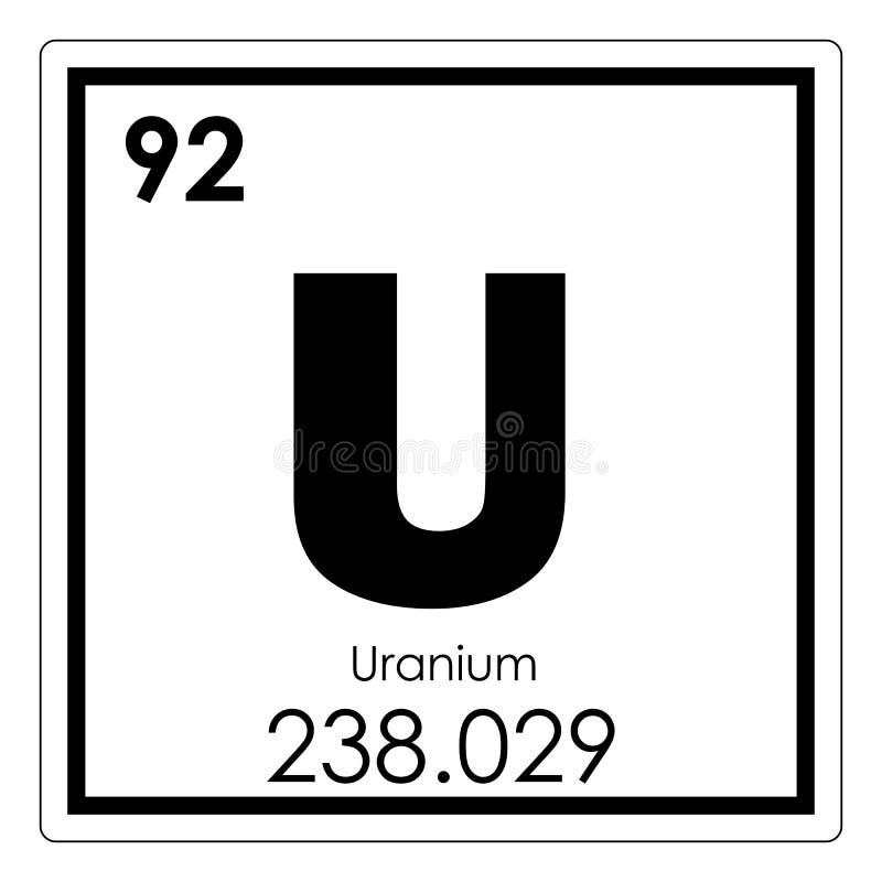 Uranium chemisch element stock illustratie Uranium chemisch element stock illustratie
