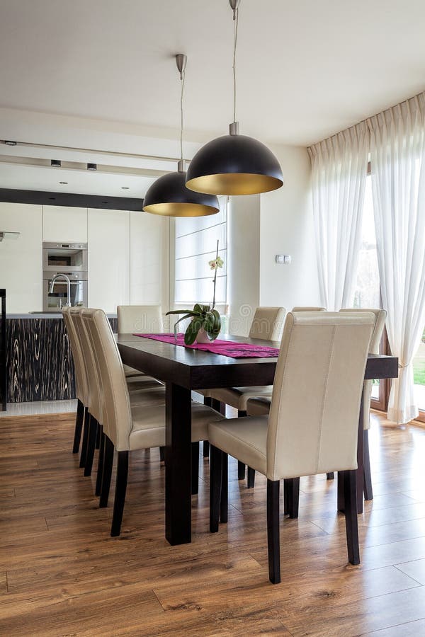 Urban Apartment - Dining Room Stock Photo - Image of appliances