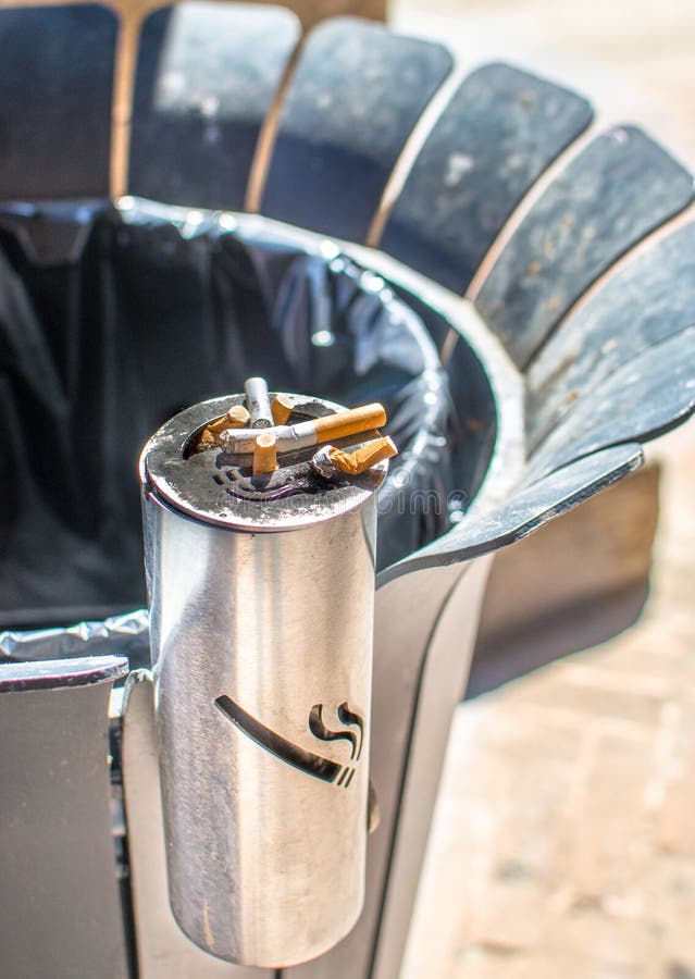 Urban ashtray stock image. Image of metal, nicotine, pollution 58308925