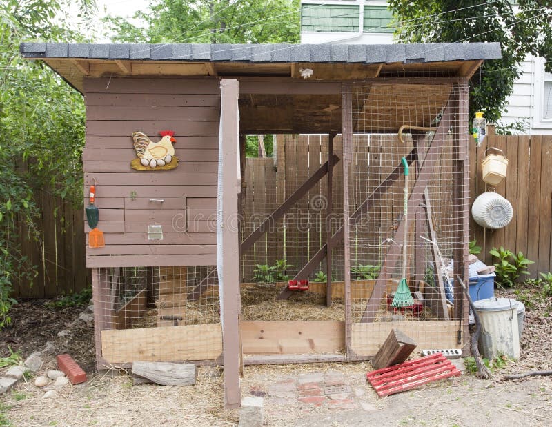 Urban chicken coop stock photo. Image of wooden, horizontal 249684106