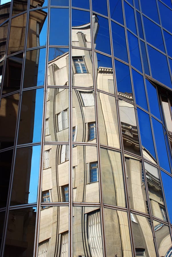 Urban building reflection