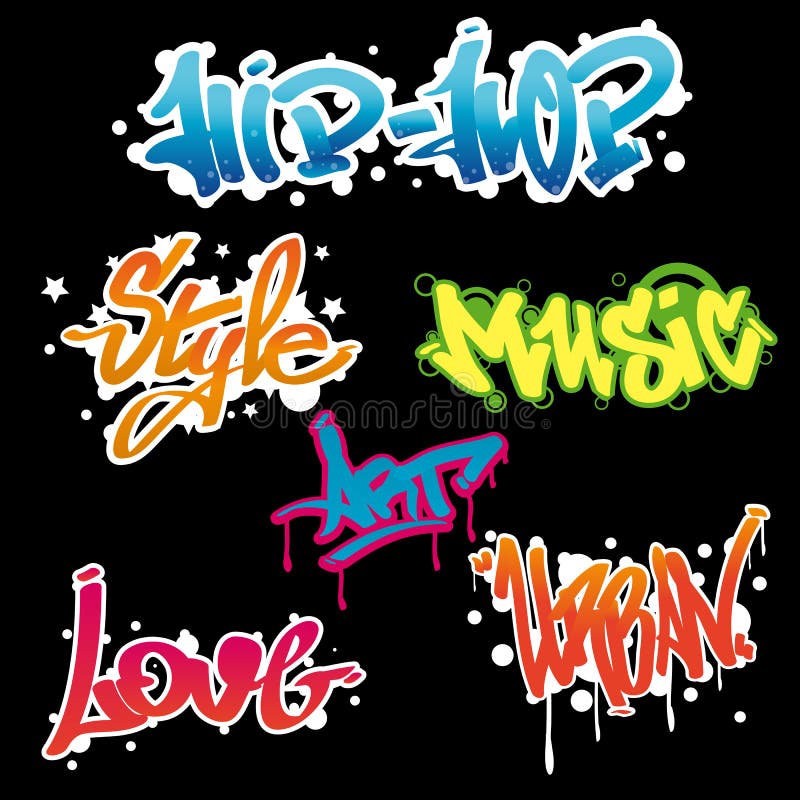 Urban collection of Graffiti art. stock illustration Urban collection of Graffiti art. stock illustration