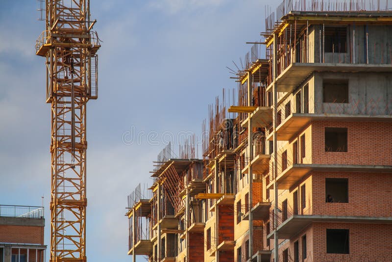 Urban Construction of New Residential Buildings Stock Photo Image of