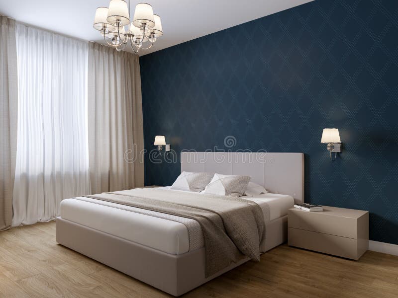 Urban Contemporary Modern Bedroom Interior Design Stock Illustration Illustration of concept
