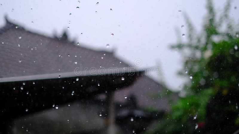 Urban Environment. Rainy Season in Indonesia on the Island of Bali