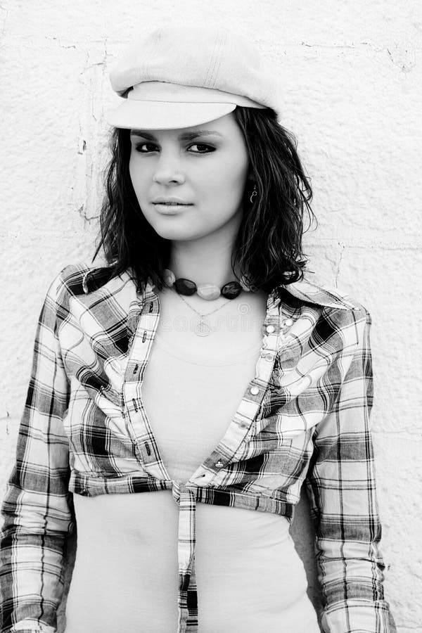 Urban Girl stock image. Image of music, jeans, white, girl 6254193