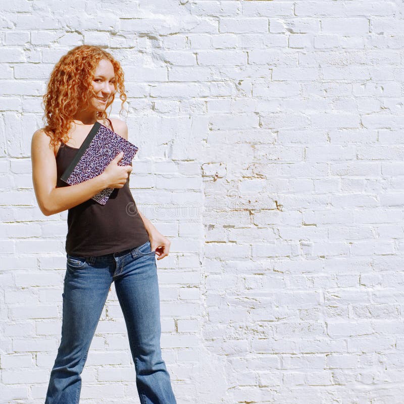 Urban Girl stock image. Image of music, jeans, white, girl 6254193