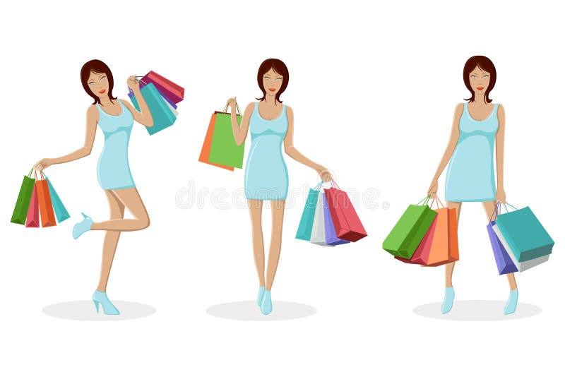 Urban Lady with Shopping Bag