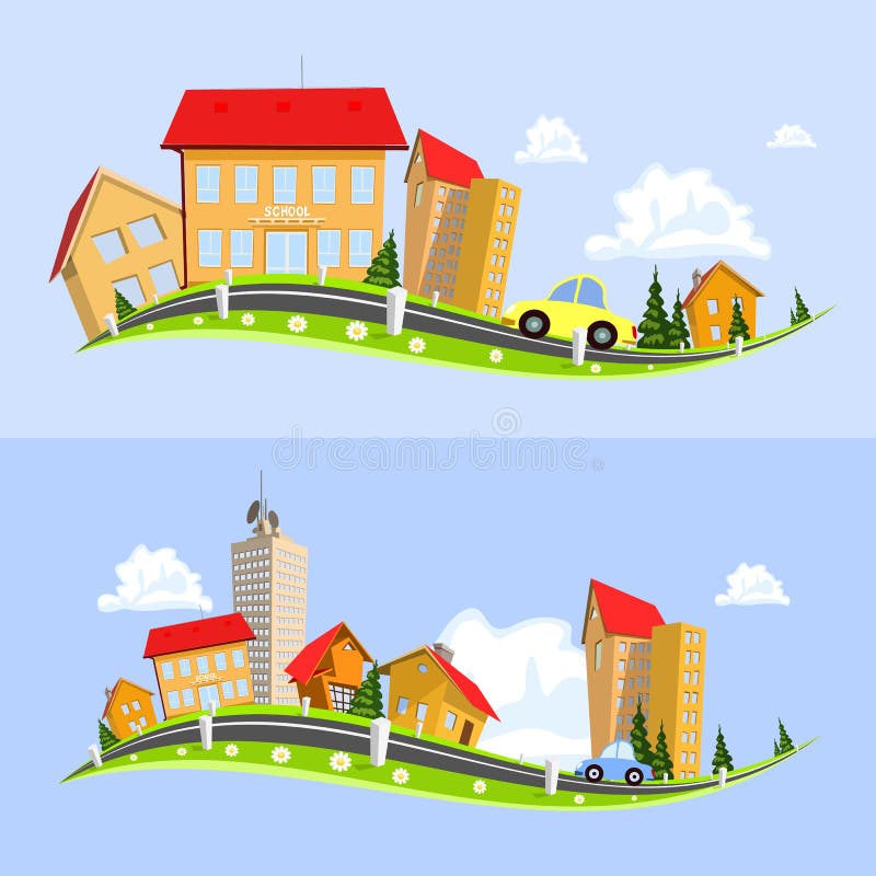 Urban landscape vector illustration