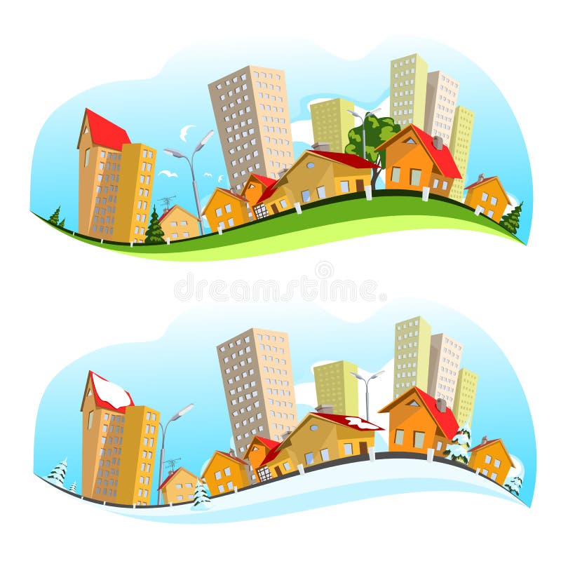 Urban landscape vector illustration