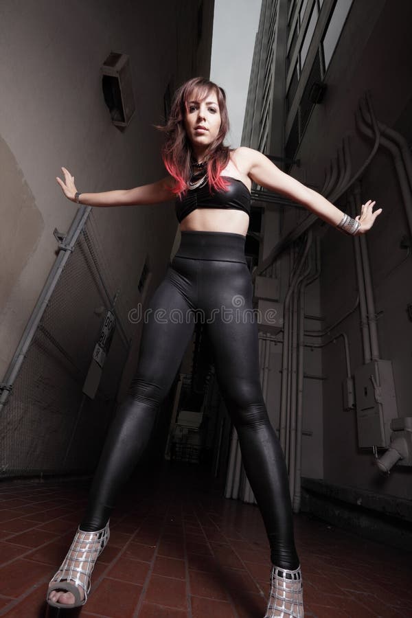 Urban punk rocker stock image. Image of female, adult 14618773