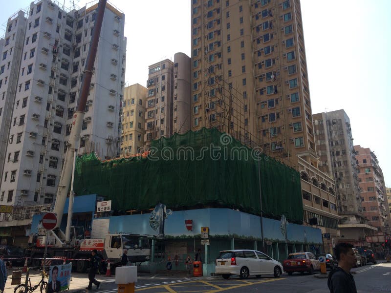 Urban Redevelopment in Hong Kong Editorial Image - Image of shamshuipo