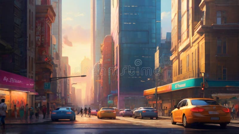 Urban Rhythms stock illustration. Illustration of downtown - 303415066