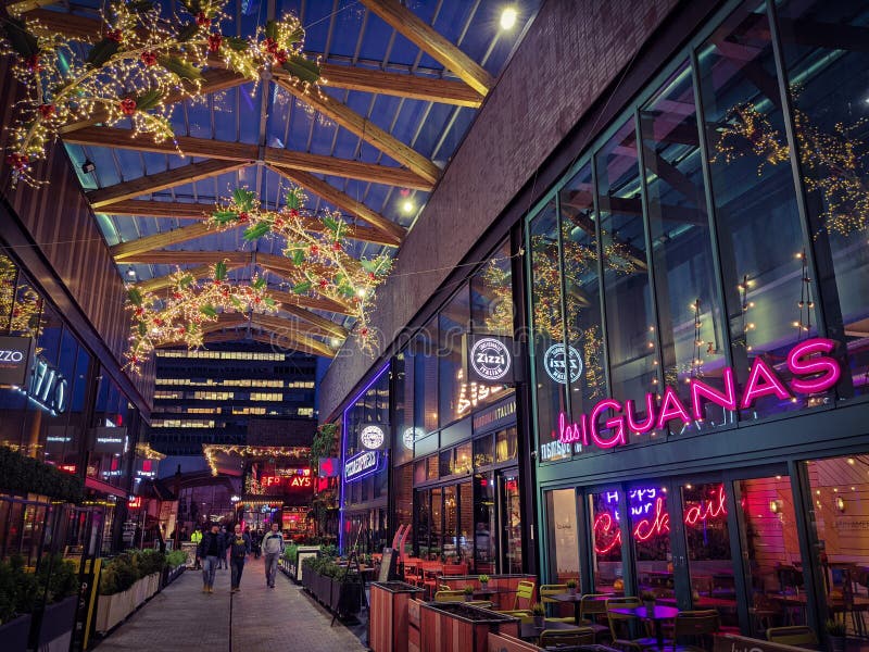 Urban Town Lights Neon Christmas Editorial Photo Image of urban, town