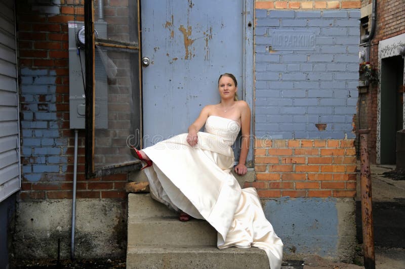 Urban wedding girl