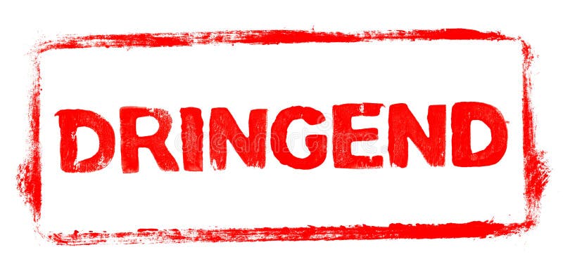 Red stencil frame: Urgent banner in german language royalty free illustration