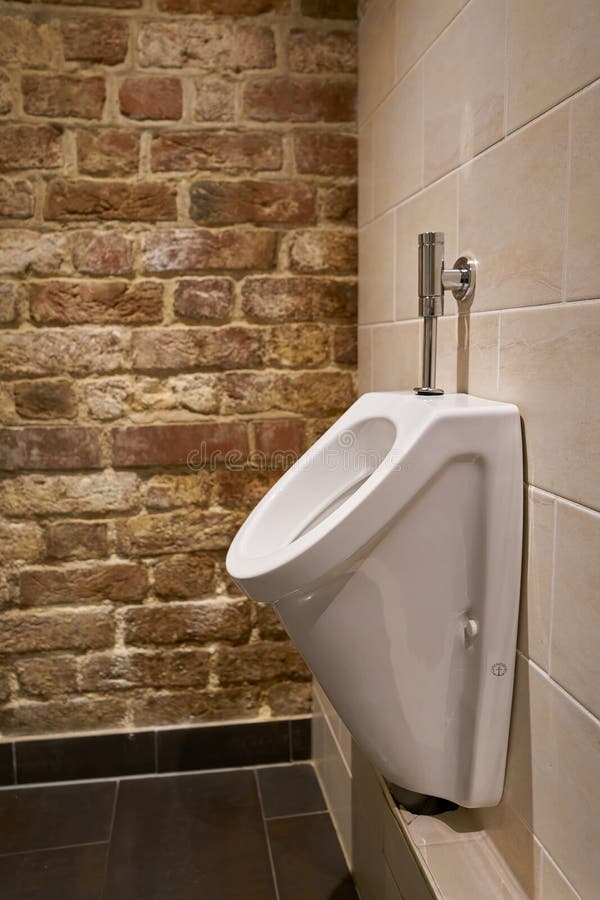 Urinal in a public toilet stock photo. Image of modern 300303650