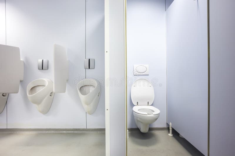 Urinal and toilet stock photo. Image of isolated, interior 38336614
