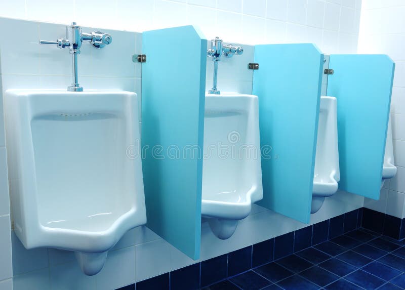 Urinals at office stock photo. Image of clean, floor 18647352